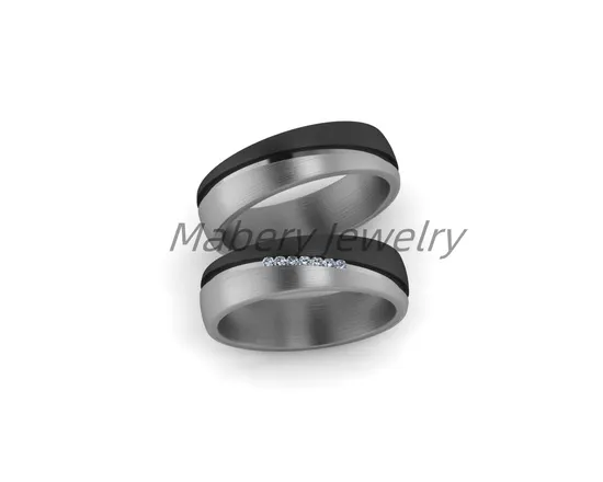 Factory Outlet Hypoallergenic Fashion Jewelry Titanium Carbon Ring for Adornment 